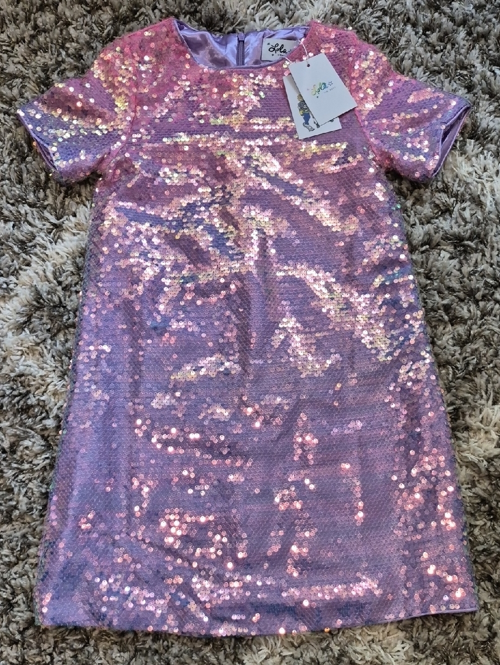 Lola + The Boys Pink Sequin Shift Dress